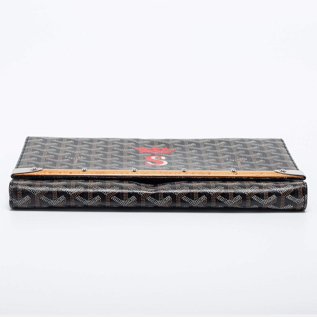 Goyard Black Goyardine Coated Canvas Monte Carlo Bois Clutch商品第6张图片规格展示