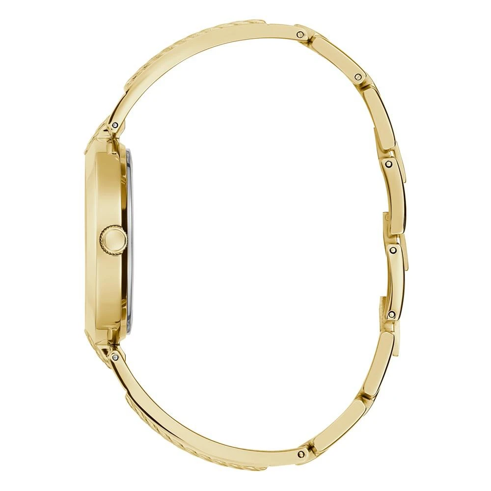 商品GUESS|Women's Quartz Gold-Tone Stainless Steel Bangle Watch 35mm,价格¥824,第2张图片详细描述