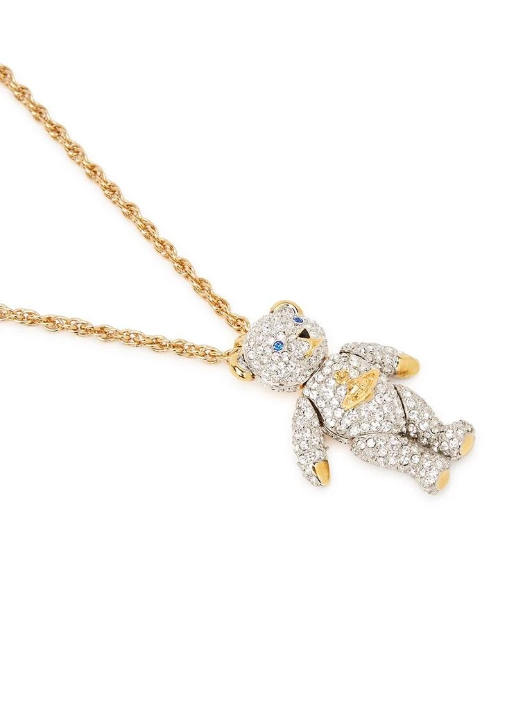 商品Vivienne Westwood|Teddy crystal-embellished gold-tone necklace,价格¥1896,第3张图片详细描述