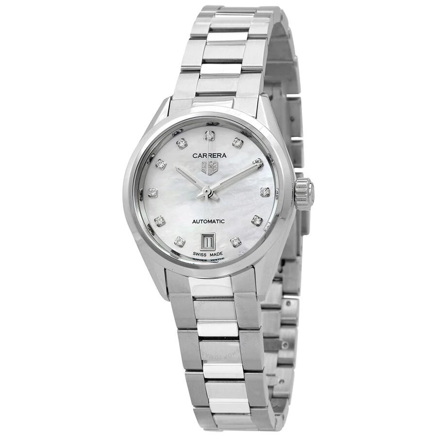 商品TAG Heuer|Carrera Automatic Diamond White Dial Ladies Watch WBN2412-BA0621,价格¥21107,第1张图片