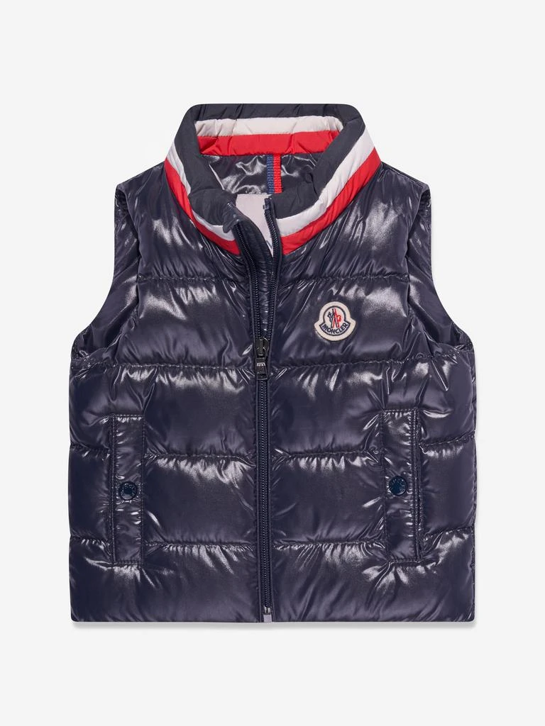 商品Moncler|Moncler Enfant Baby Boys Down Padded Merab Gilet in Navy,价格¥2615,第1张图片