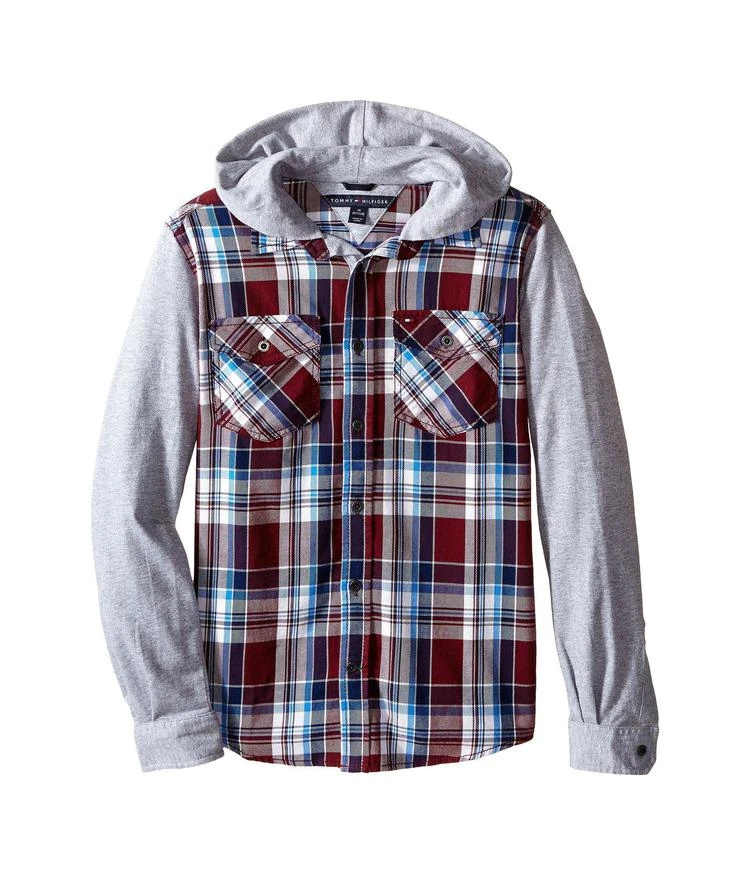 商品Tommy Hilfiger|Kelsey Hooded Long Sleeve Woven Shirt (Big Kids),价格¥211,第1张图片