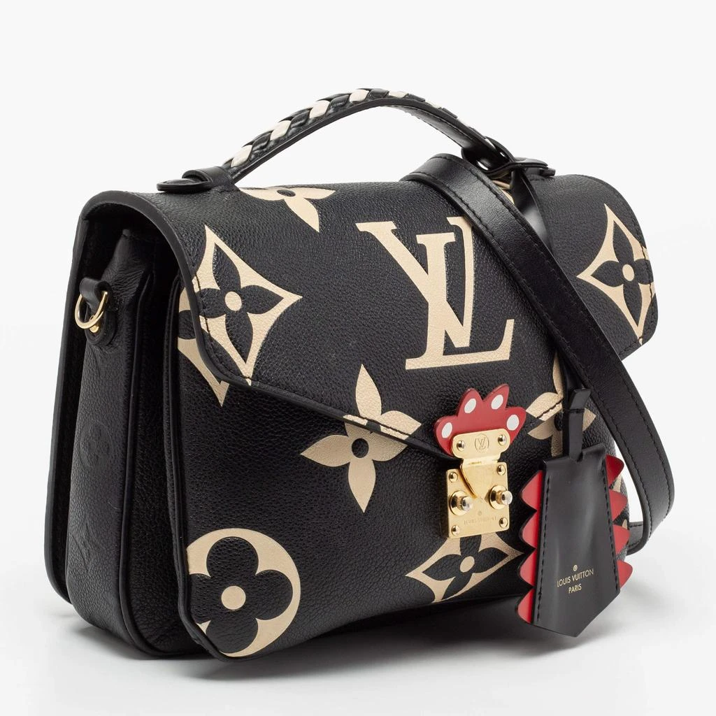 商品[二手商品] Louis Vuitton|Louis Vuitton Black/Beige Monogram Empreinte Crafty Pochette Metis Bag,价格¥14688,第3张图片详细描述