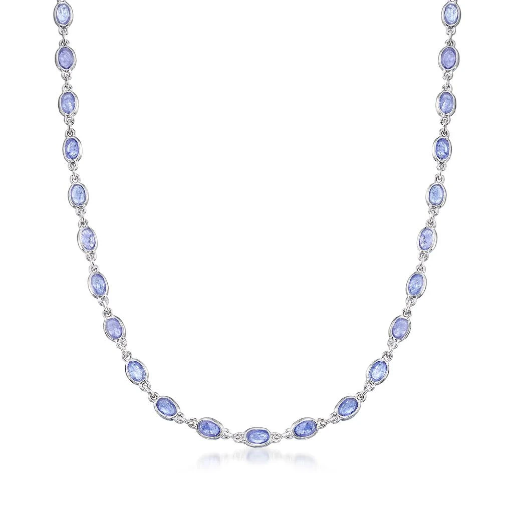 商品Ross-Simons|Ross-Simons Tanzanite Station Necklace in Sterling Silver,价格¥2070,第1张图片