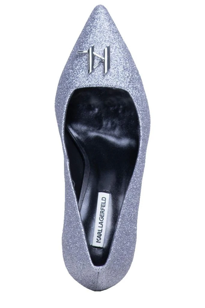 商品Karl Lagerfeld Paris|Karl Lagerfeld Debut Brooch Court Glittered Pumps,价格¥994,第3张图片详细描述