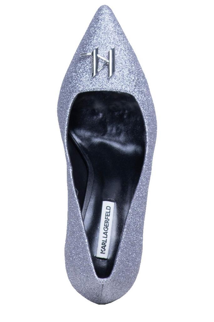 商品Karl Lagerfeld Paris|Karl Lagerfeld Debut Brooch Court Glittered Pumps,价格¥1221,第3张图片详细描述