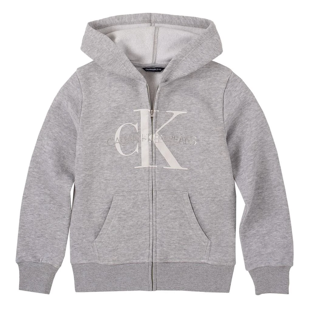 商品Calvin Klein|Calvin Klein Big Girl's Monogram Logo Hoodie,价格¥135,第1张图片