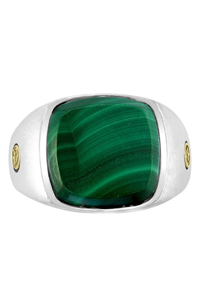 商品Effy|Sterling Silver & 18K Yellow Gold Malachite Ring,价格¥1962,第1张图片