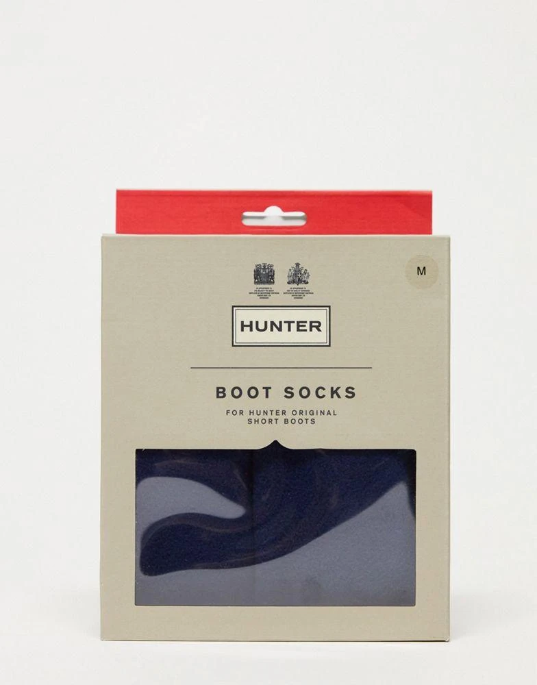 商品Hunter|Hunter fleece short boot socks in navy,价格¥118,第3张图片详细描述