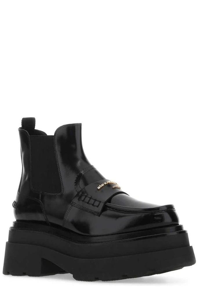 商品Alexander Wang|Alexander Wang Logo Plaque Slip-On Platform Boots,价格¥4450-¥4583,第2张图片详细描述