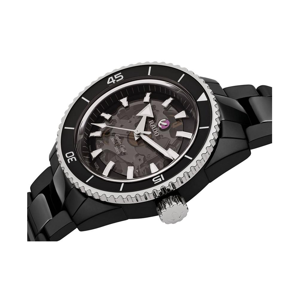 Men's Swiss Automatic Captain Cook Black High Tech Ceramic Bracelet Watch 43mm商品第3张图片规格展示