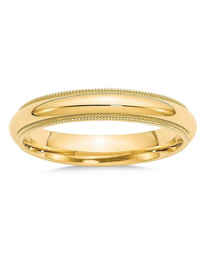 商品Bloomingdale's|Men's 14K Yellow Gold 4mm Milgrain Comfort Fit Wedding Band - Exclusive,价格¥2844,第1张图片
