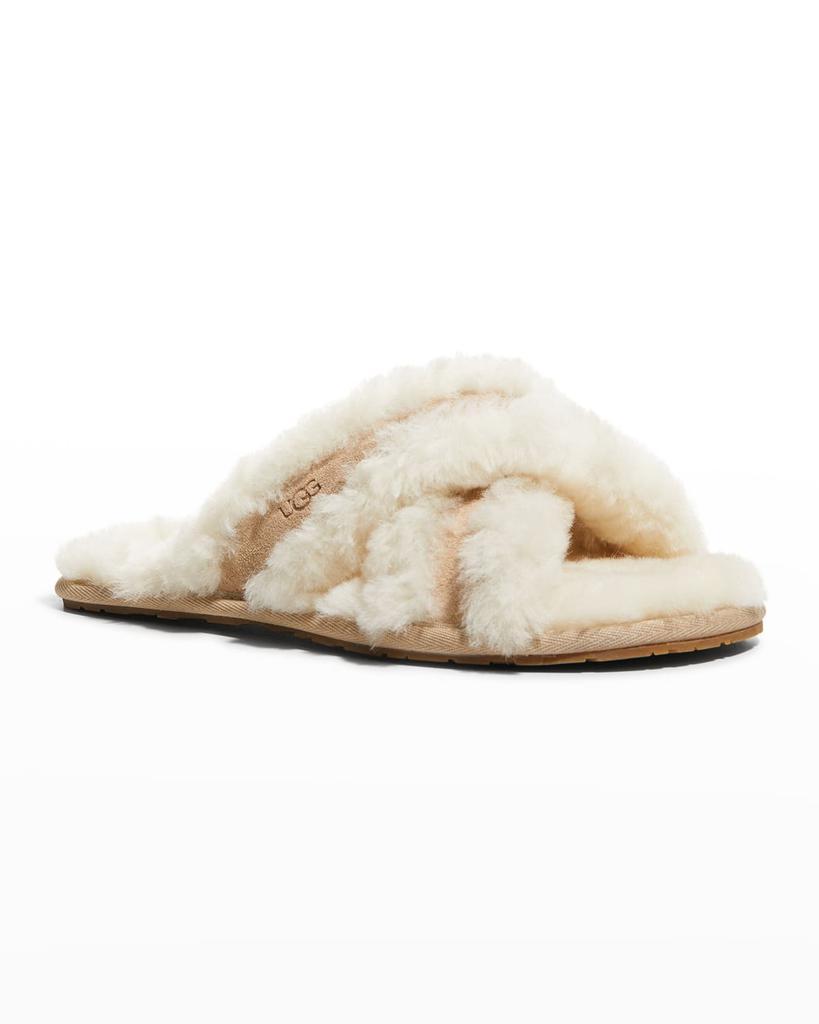 商品UGG|Scuffita Crisscross Shearling Slippers,价格¥672,第4张图片详细描述