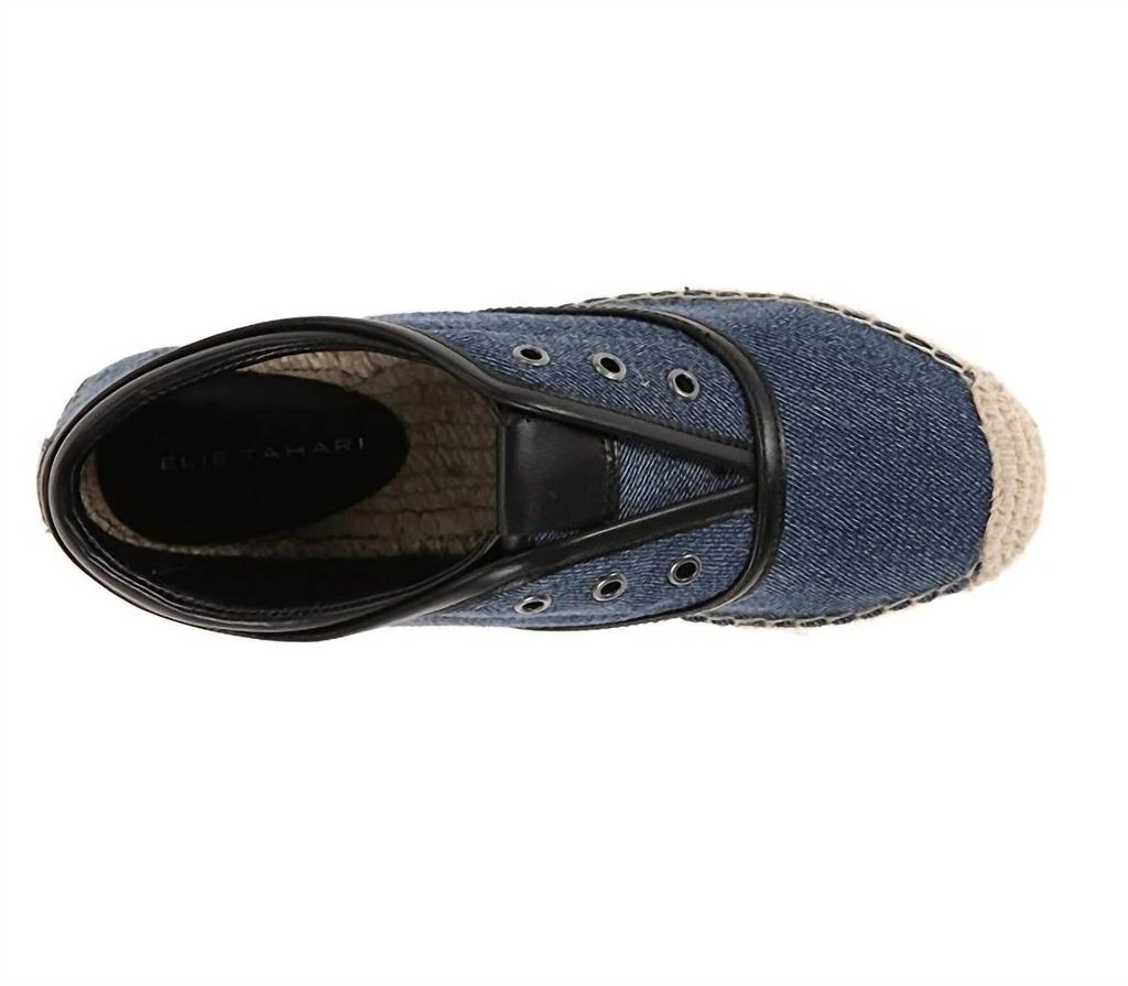 商品Tahari|Elie Tahari - Women's Mako Denim Slip-On Oxford Espadrille Sneakers,价格¥365,第2张图片详细描述