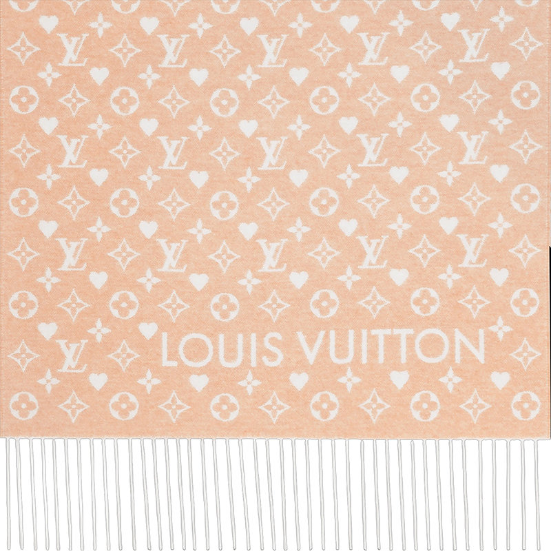 预订款2-3周LouisVuitton/路易威登21年秋冬新款GAMEON系列女士沙丘米色羊绒字母印花围巾M76900商品第2张图片规格展示