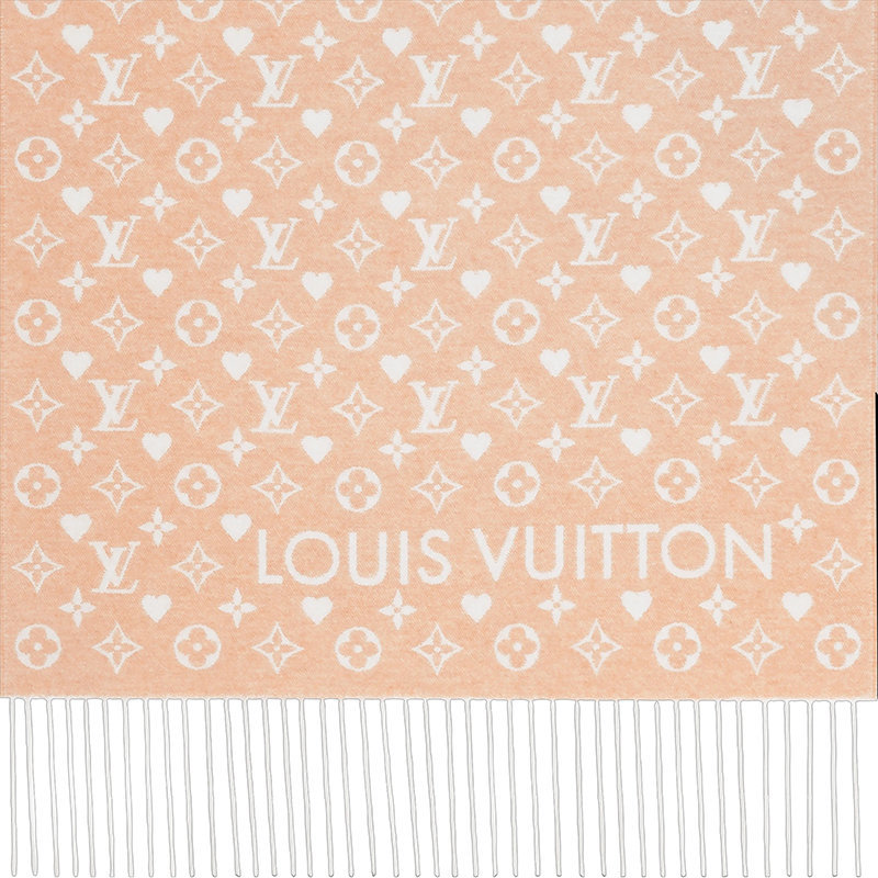 商品Louis Vuitton|预订款2-3周LouisVuitton/路易威登21年秋冬新款GAMEON系列女士沙丘米色羊绒字母印花围巾M76900,价格¥6883,第6张图片详细描述