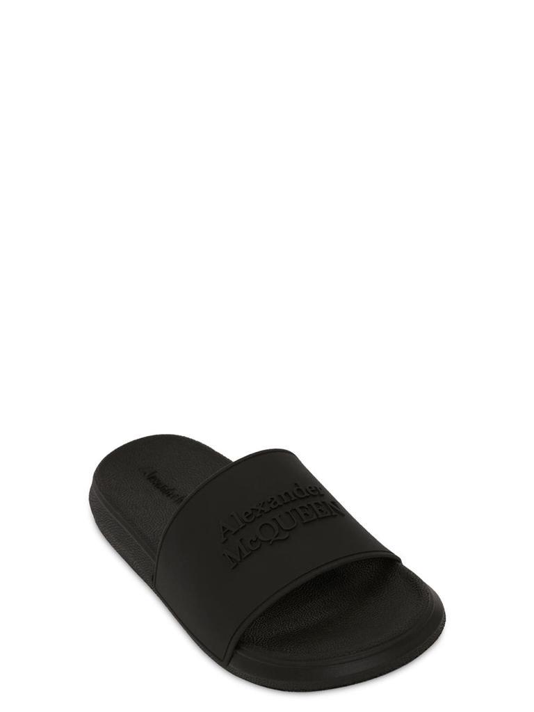 商品Alexander McQueen|10mm Logo Slide Sandals,价格¥2134,第5张图片详细描述