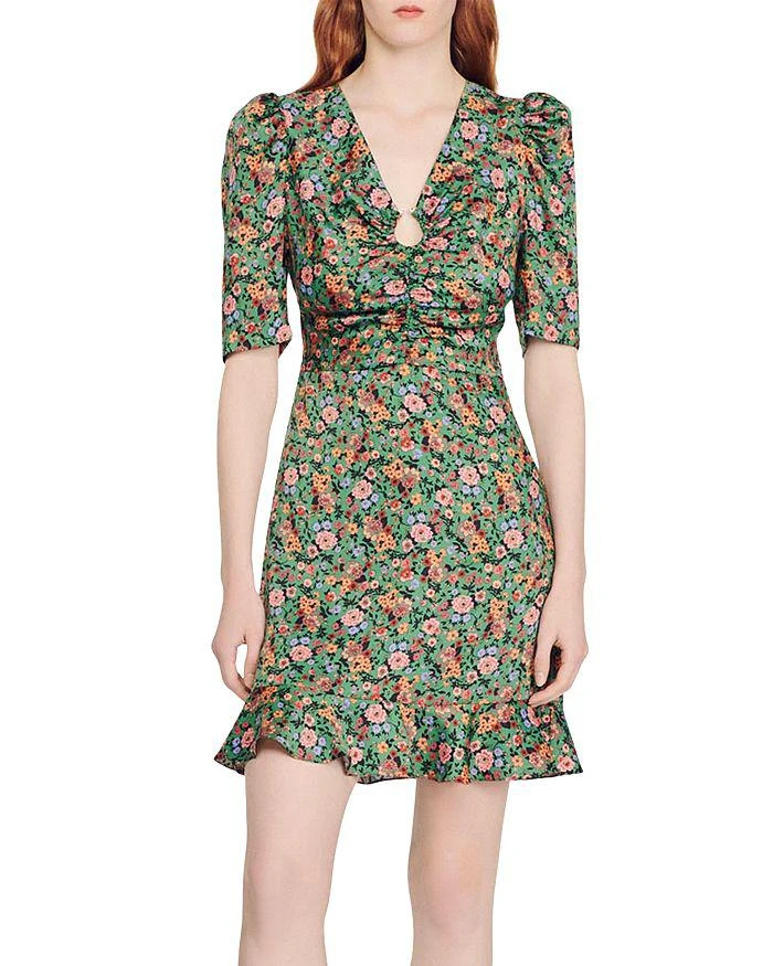 商品Sandro|Plumeria Floral Print Dress,价格¥1385,第1张图片