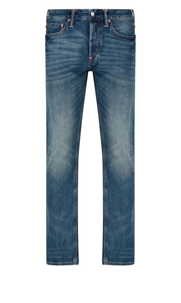 Evisu Mismatched Kamon Print Slim Fit Jeans商品第1张图片规格展示