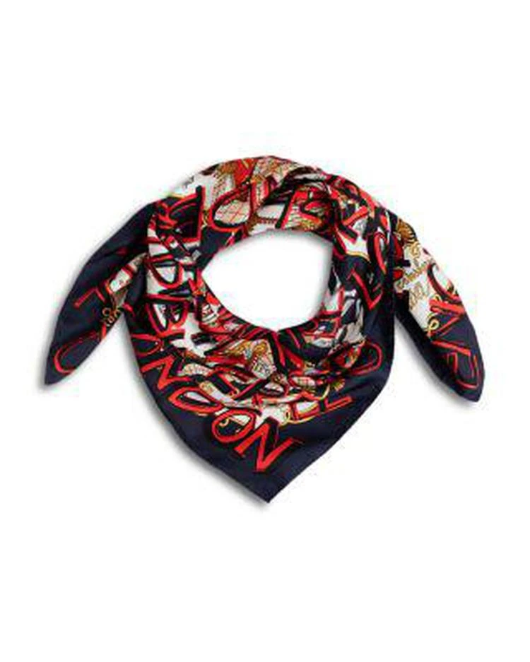 商品Burberry|Guards Text Silk Scarf,价格¥3135,第1张图片