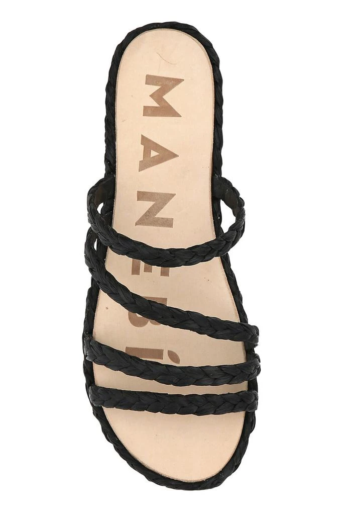 商品MANEBÍ|Black raffia Yucatan slippers,价格¥539,第3张图片详细描述