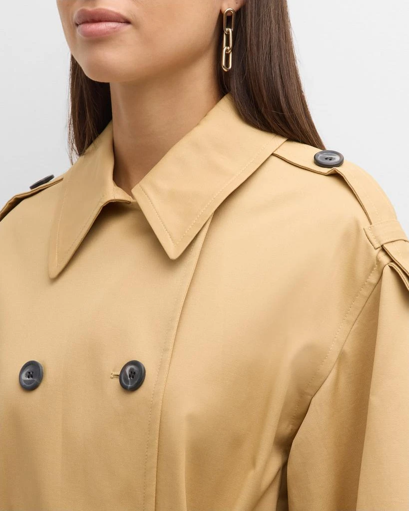 商品BY MALENE BIRGER|Alanis Double-Breasted Cotton Twill Trench Coat,价格¥4522,第5张图片详细描述