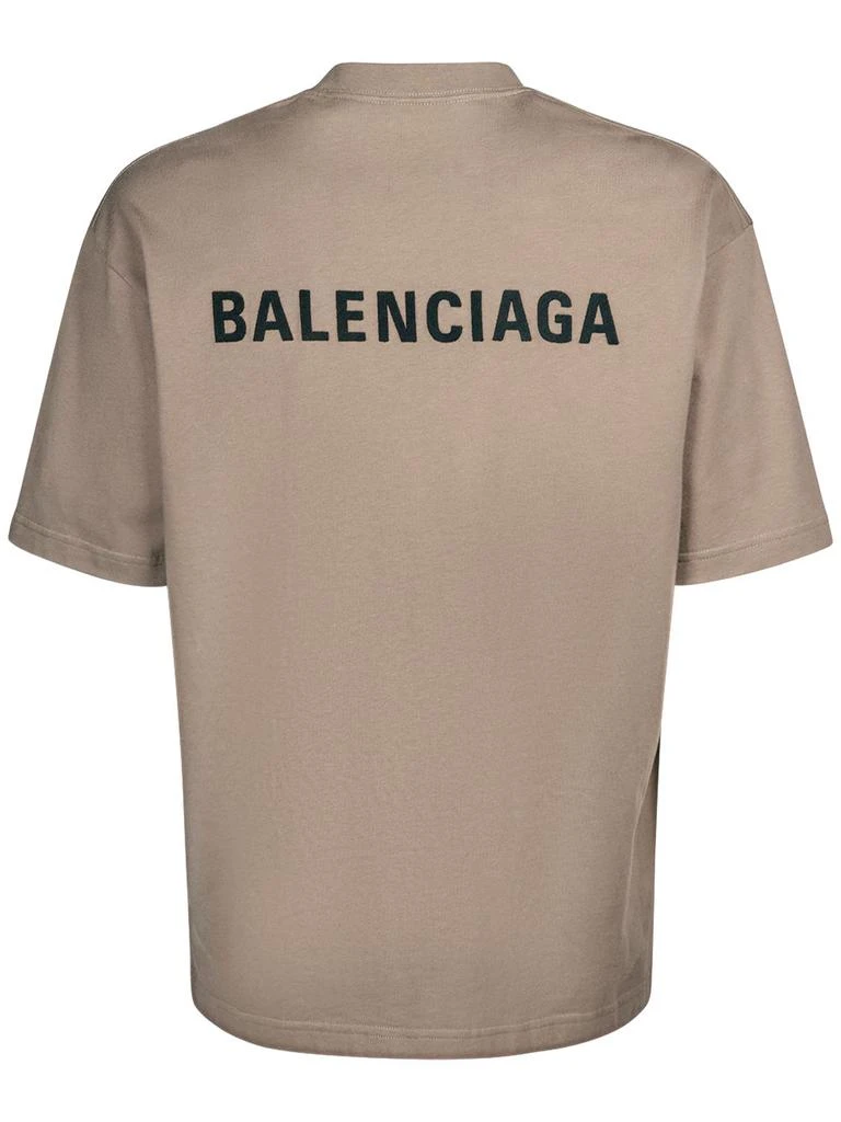 商品Balenciaga|Logo Embroidery Cotton T-shirt,价格¥5278,第4张图片详细描述