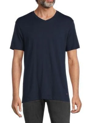 商品Tommy Hilfiger|汤米·希尔费格男士舒适棉质T恤V领  3件装 ,价格¥150,第2张图片详细描述