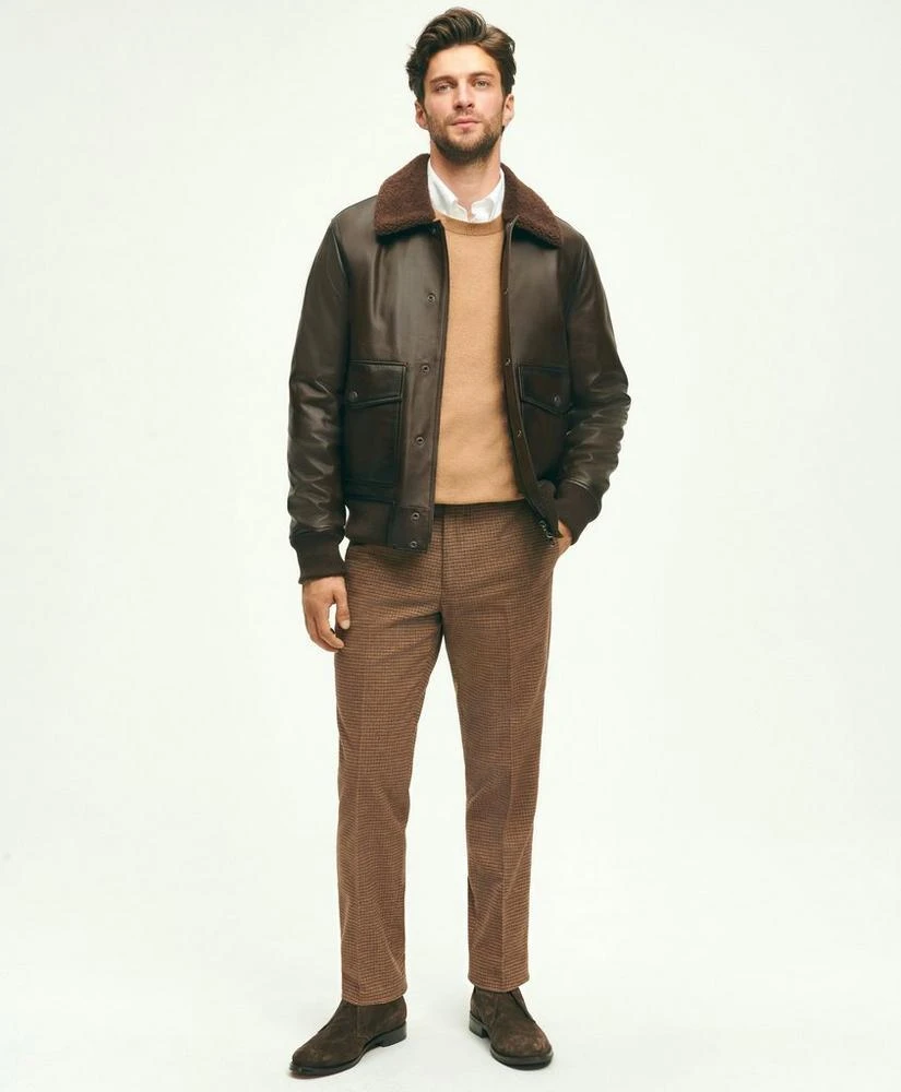 商品Brooks Brothers|Leather Shearling Flight Jacket,价格¥4943,第4张图片详细描述