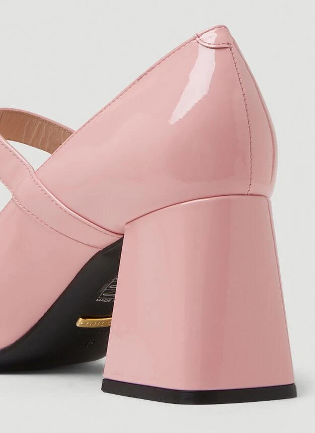 商品Gucci|Horsebit High Heel Pumps in Rose,价格¥7958,第5张图片详细描述