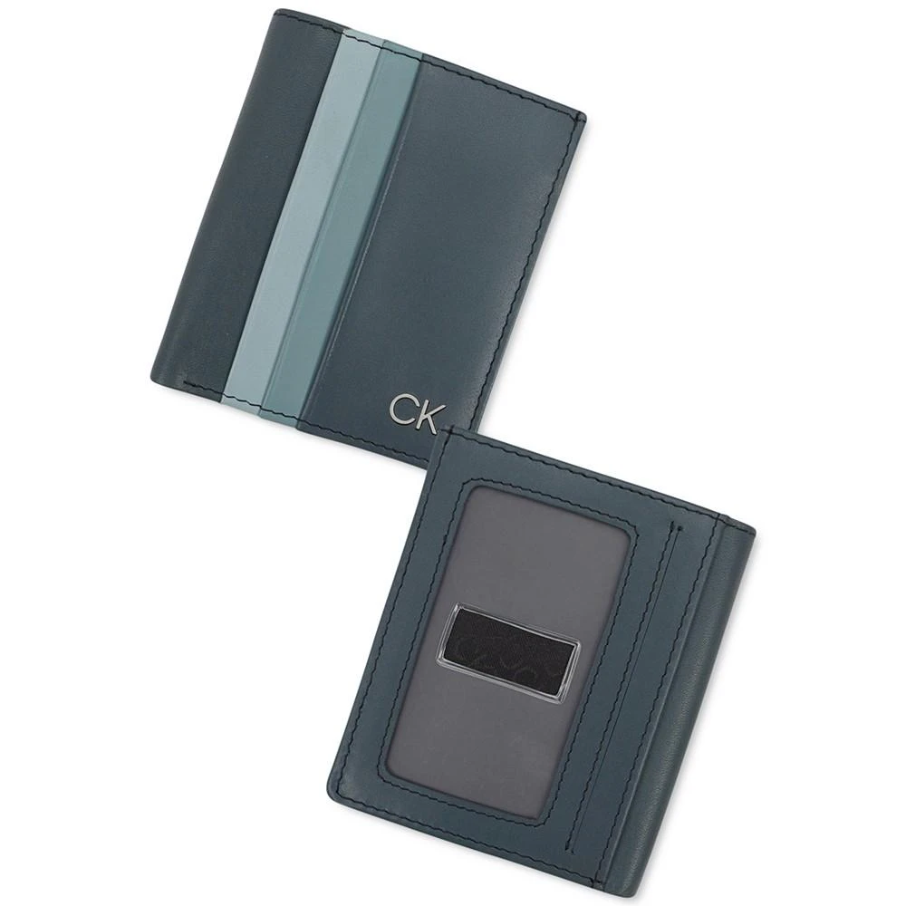 商品Calvin Klein|Men's Leather Colorblocked RFID Duofold Wallet,价格¥137,第5张图片详细描述