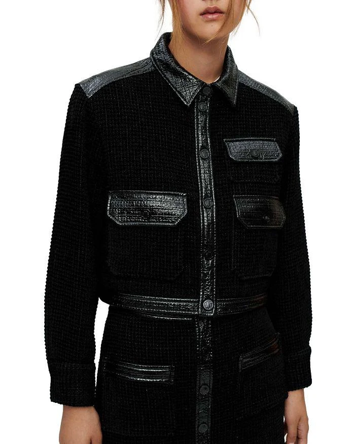 商品Maje|Vinili Cropped Jacket,价格¥1992,第3张图片详细描述