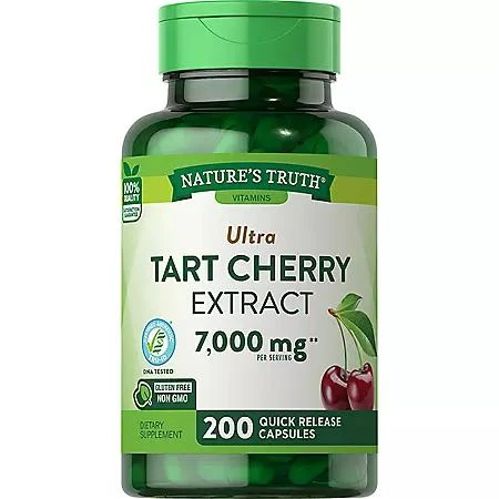 商品Nature's Truth|Nature's Truth Tart Cherry Extract 7,000 mg Quick-Release Capsules (200 ct.),价格¥132,第1张图片