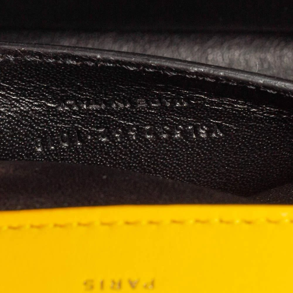 Saint Laurent Yellow Quilted Leather Small Sulpice Triple V-Flap Crossbody Bag  商品