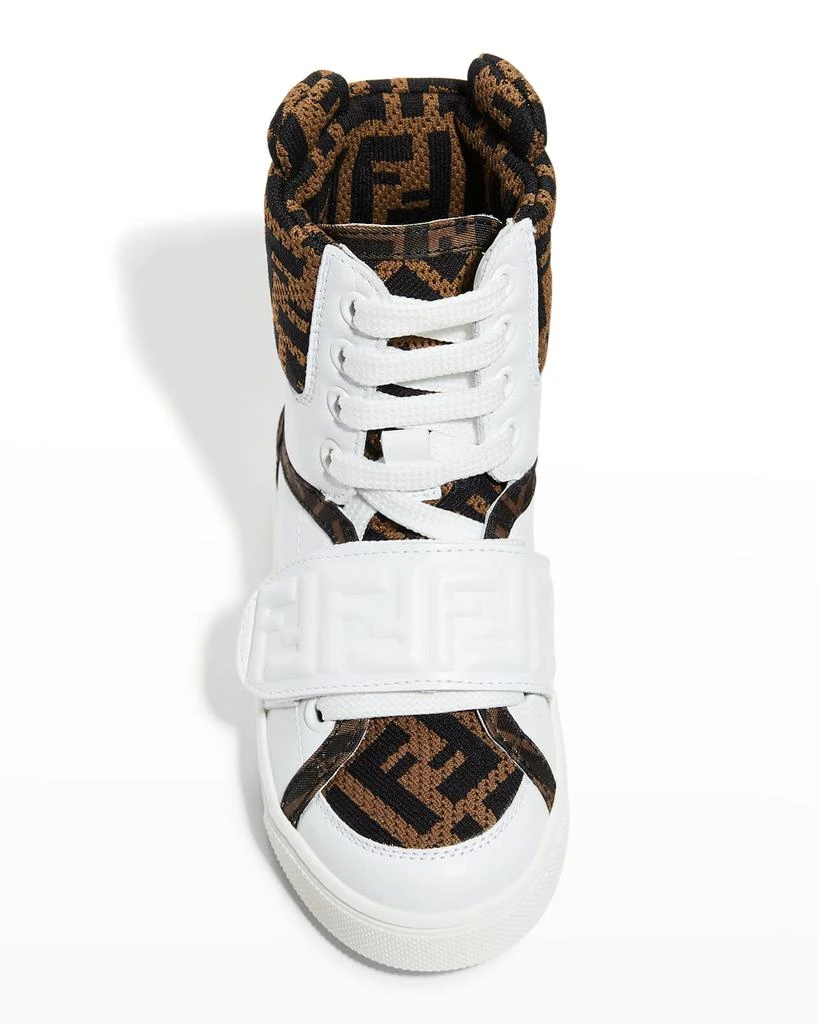 商品Fendi|Kid's FF Logo High-Top Sneakers with 3D Bear Head, Toddler/Kids,价格¥3713,第5张图片详细描述