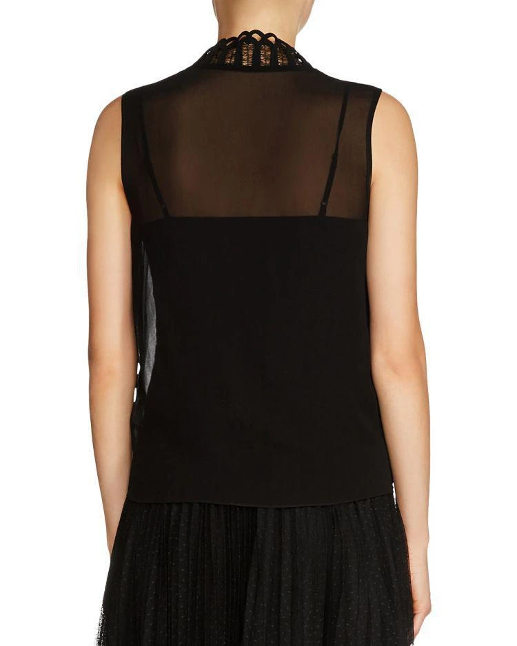 商品Maje|Lenta Scallop-Trim Top,价格¥933,第2张图片详细描述