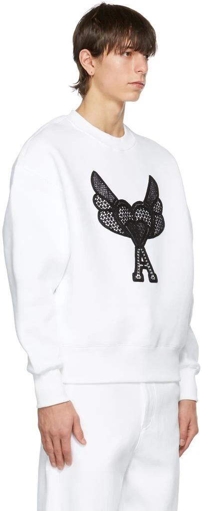 商品AMI|White Ami de Cœur Macrame Sweatshirt,价格¥1475,第2张图片详细描述