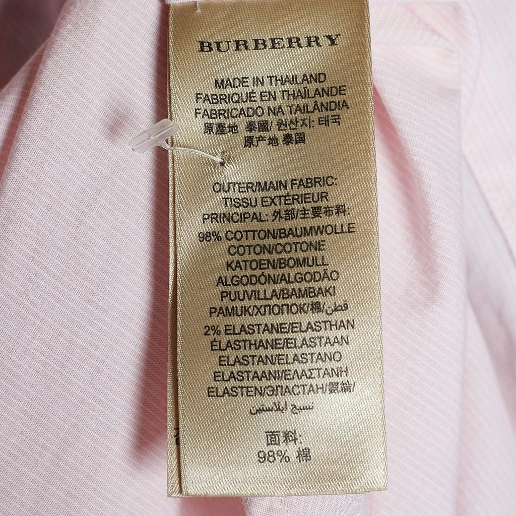 商品[二手商品] Burberry|Burberry Brit Pink Striped Stretch Cotton Button Front Shirt S,价格¥769,第5张图片详细描述