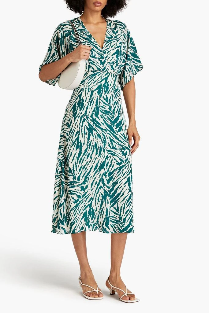 商品ba&sh|Vee cutout wrap-effect printed georgette midi dress,价格¥857,第2张图片详细描述