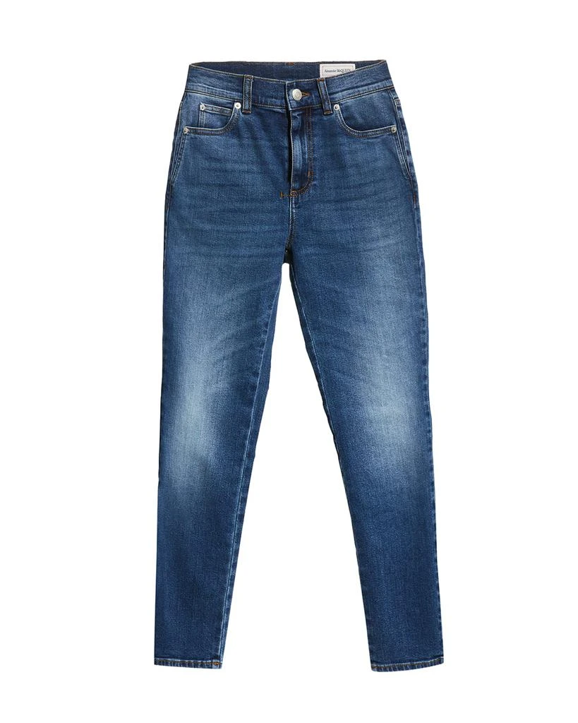 商品Alexander McQueen|Skinny-Leg Crop Stretch Jeans,价格¥2520,第2张图片详细描述