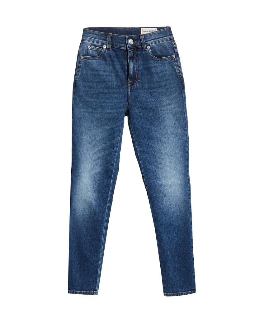 商品Alexander McQueen|Skinny-Leg Crop Stretch Jeans,价格¥5801,第4张图片详细描述
