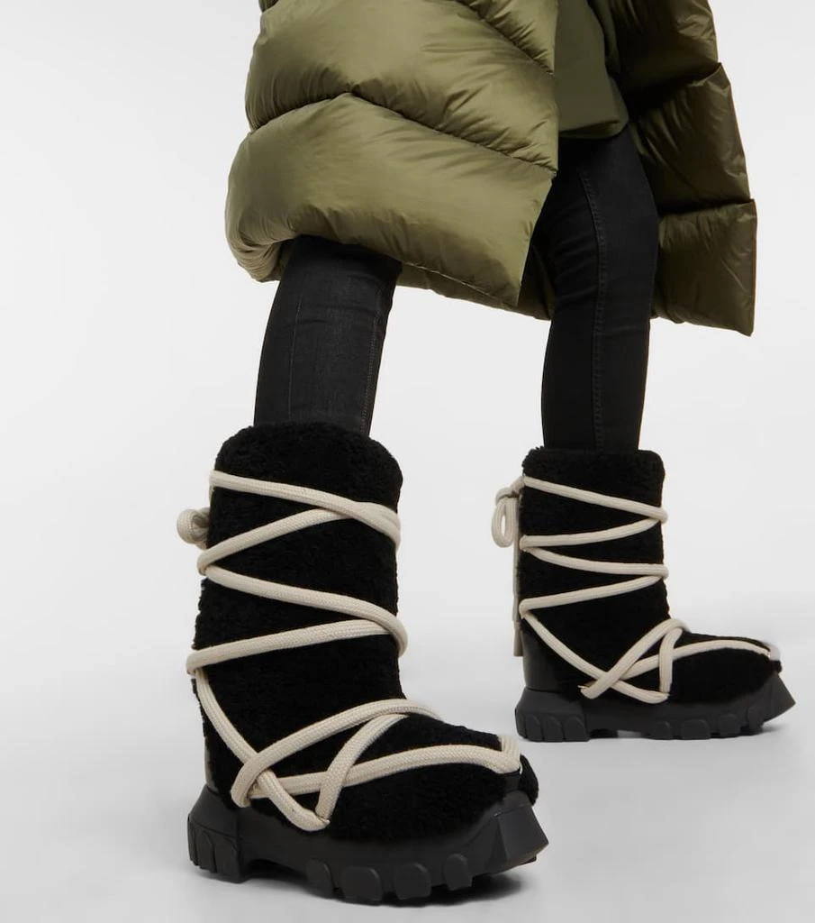 商品Rick Owens|DRKSHDW绑带式羊毛皮靴子,价格¥14434,第4张图片详细描述