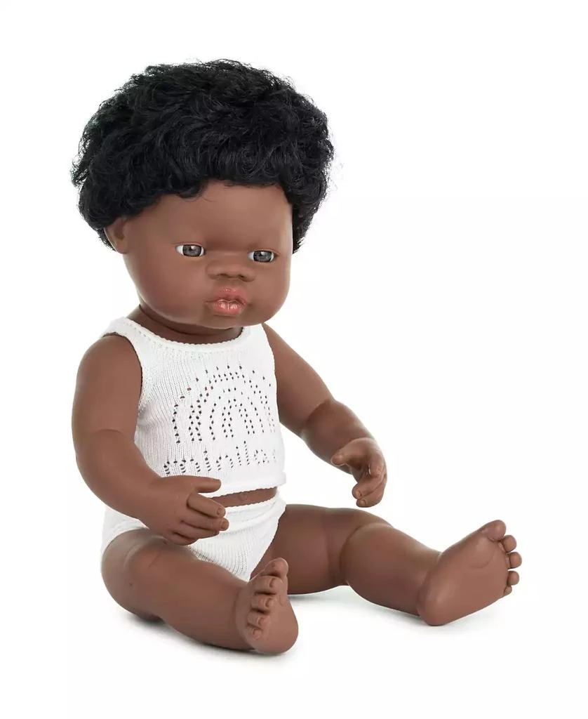 商品MINILAND|15" Baby Doll African Boy Set, 3 Piece,价格¥414,第1张图片