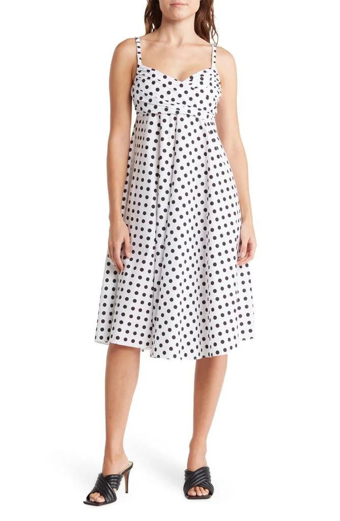商品CAROLINE CONSTAS|Pheobe Polka Dot Midi Dress,价格¥916,第1张图片