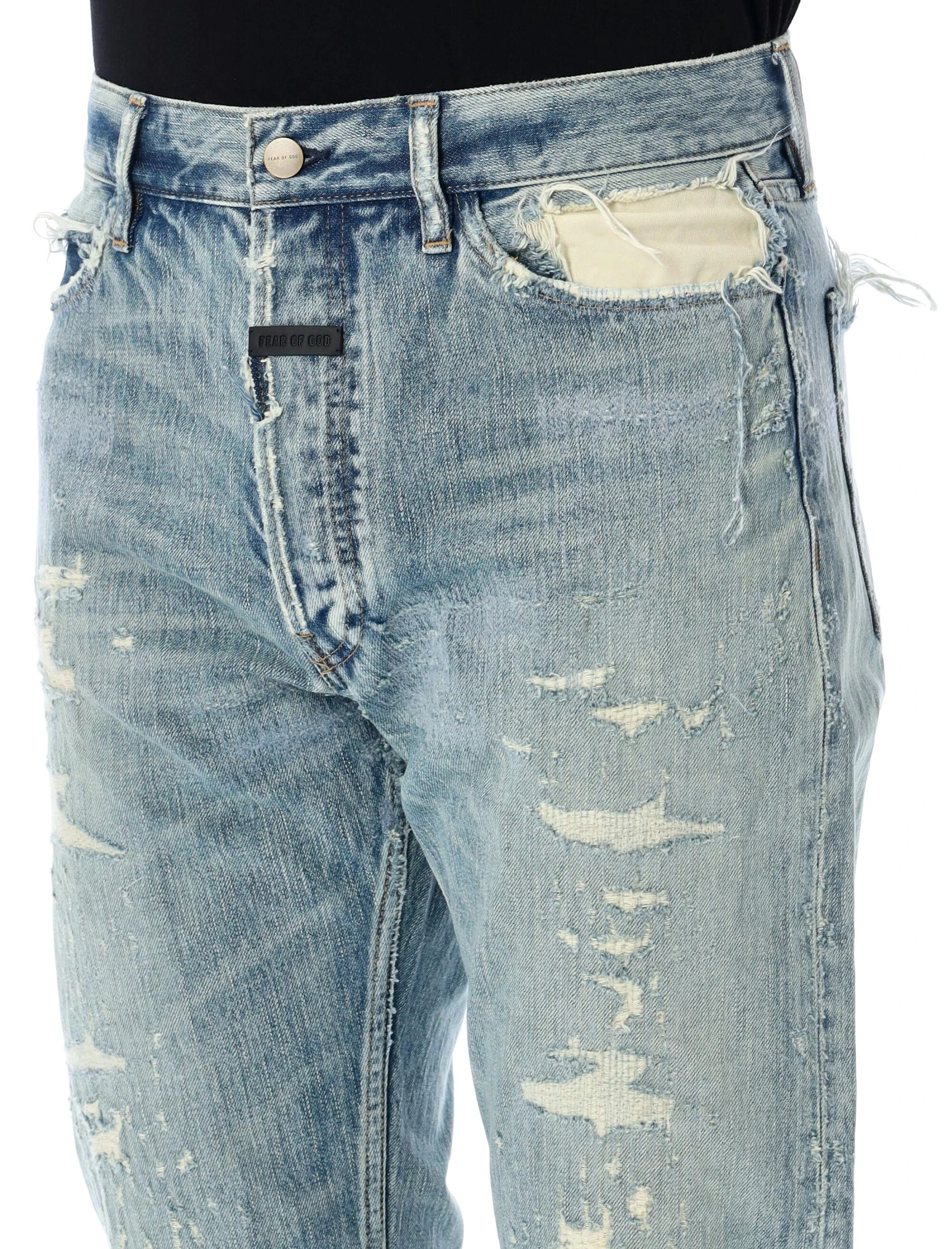 商品Fear of god|Fear of god 男士牛仔裤 FGE240408DNM409 蓝色,价格¥5283,第4张图片详细描述