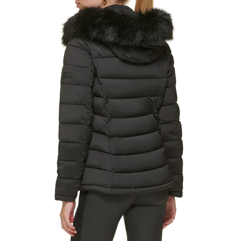 商品DKNY|Faux Fur Trim Hooded Puffer,价格¥2127,第5张图片详细描述