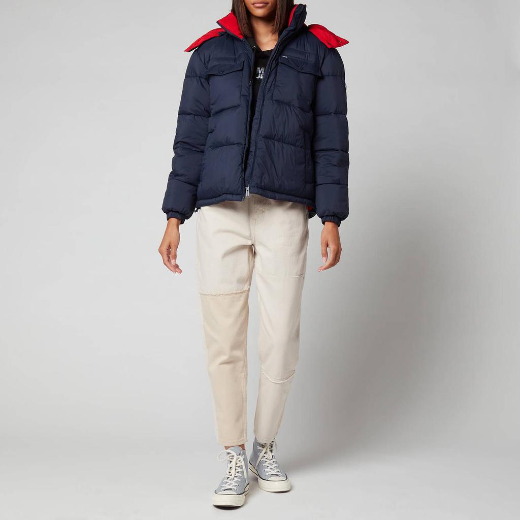 Tommy Jeans Women's Colourblock Contrast Hood Jacket - Twilight Navy商品第3张图片规格展示