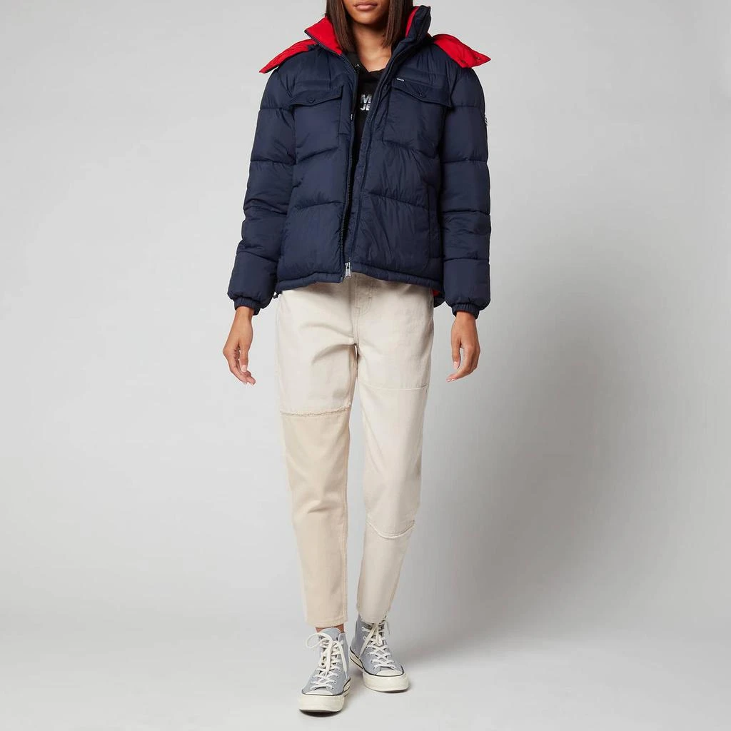 商品Tommy Hilfiger|Tommy Jeans Women's Colourblock Contrast Hood Jacket - Twilight Navy,价格¥908,第3张图片详细描述