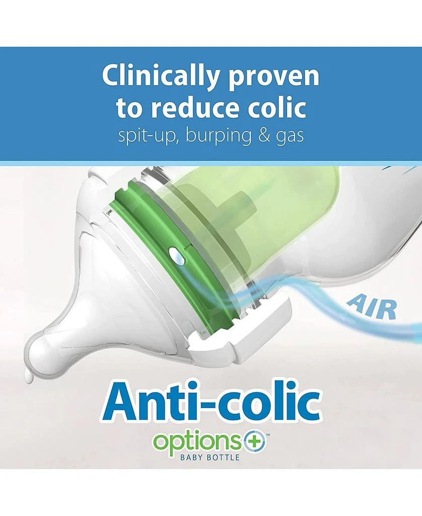 Girls' Options+ Natural Flow Anti-Colic Baby Bottles, 8oz, 3 Pack 商品