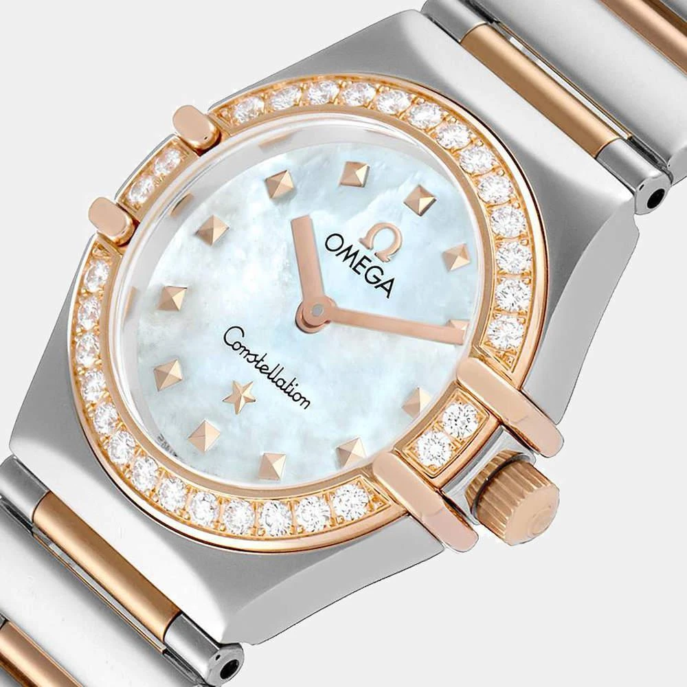 商品[二手商品] Omega|Omega MOP Diamonds 18k Rose Gold And Stainless Steel Constellation My Choice 1368.71.00 Women's Wristwatch 22.5 mm,价格¥24855,第2张图片详细描述